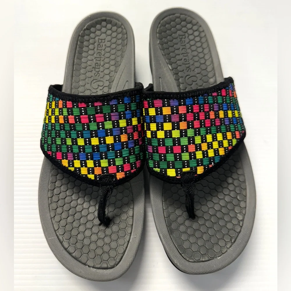 BareTraps Dasie Platform Rebound Sandals Black Bright Multi Size 9M